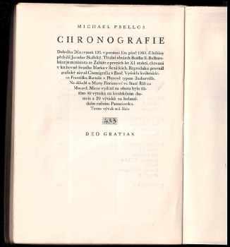 Michael Psellos: Chronografie - (976-1077)