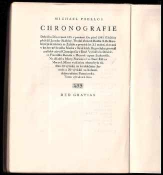 Michael Psellos: Chronografie