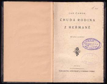 Jan Čarek: Chudá rodina z Heřmaně