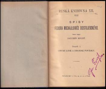 Fedor Michajlovič Dostojevskij: Chudí lidé a drobné povídky
