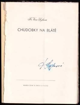 Věra Sojková: Chudobky na blátě