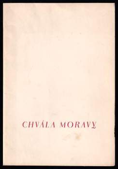 František Nechvátal: Chvála Moravy