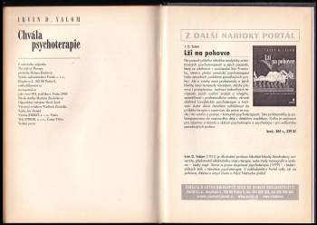 Irvin David Yalom: Chvála psychoterapie