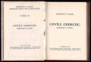 Jindřich Šimon Baar: Chvíle oddechu