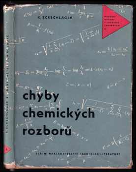 Karel Eckschlager: Chyby chemických rozborů