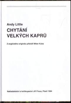 Andy Little: Chytání velkých kaprů
