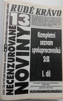 Petr Cibulka: Cibulkovy seznamy spolupracovníků StB