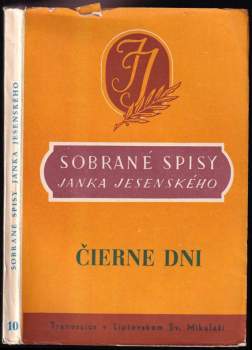 Janko Jesenský: Čierne dni
