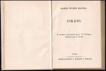 Karel Hynek Mácha: Cikáni