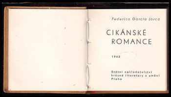 Federico García Lorca: Cikánské romance