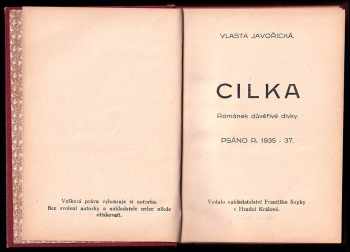 Vlasta Javořická: Cilka