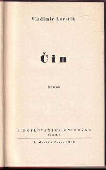 Vladimir Levstik: Čin