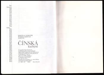 Miroslav Tomaník: Čínská kuchyně