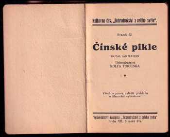 Jan Warren: Čínské pikle