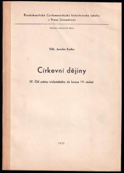 Jaroslav Kadlec: Církevní dějiny