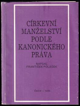 Církevní manželství podle kanonického práva