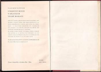 Vladimír Vavřínek: Církevní misie v dějinách Velké Moravy