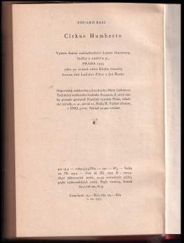 Eduard Bass: Cirkus Humberto