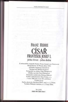 Franz Herre: Císař František Josef I