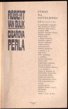 Robert van Gulik: Císařova perla