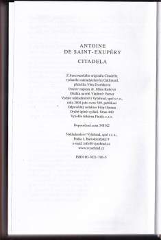 Antoine de Saint-Exupéry: Citadela