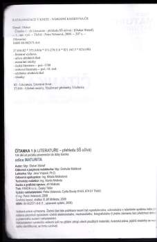 Otakar Slanař: Čítanka 1, k Literatuře - přehledu SŠ učiva