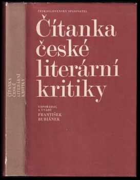 Čítanka české literární kritiky