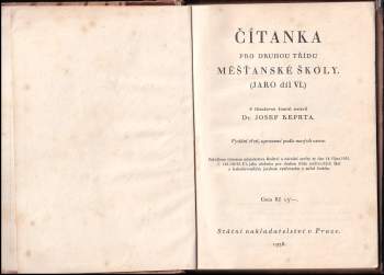 Josef Keprta: Čítanka pro druhou třídu měšťanské školy