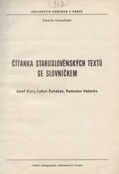 Čítanka staroslověnských textů se slovníčkem