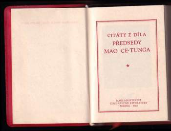 Zedong Mao: Citáty z díla předsedy Mao Ce-tunga