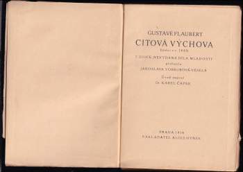 Gustave Flaubert: Citová výchova