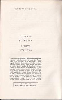 Gustave Flaubert: Citová výchova