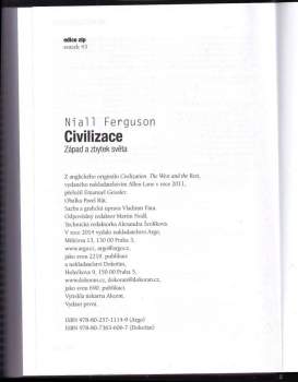 Niall Ferguson: Civilizace