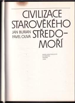 Jan Burian: Civilizace starověkého Středomoří