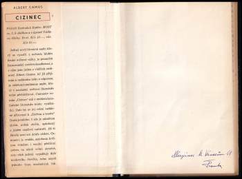 Albert Camus: Cizinec