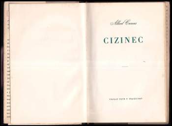 Albert Camus: Cizinec