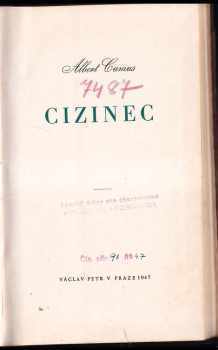 Albert Camus: Cizinec