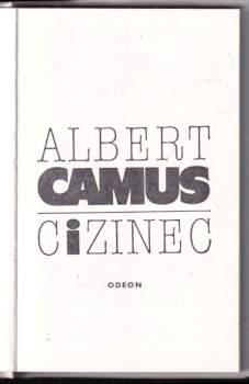 Albert Camus: Cizinec