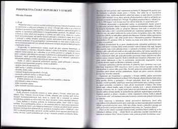 Člověk a česká společnost na prahu 21. století