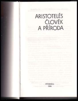Aristotelés: Člověk a příroda