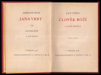 Jan Vrba: Člověk boží a jiné práce