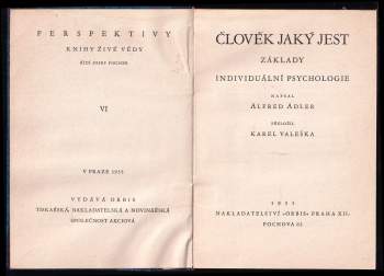 Alfred Adler: Člověk, jaký jest