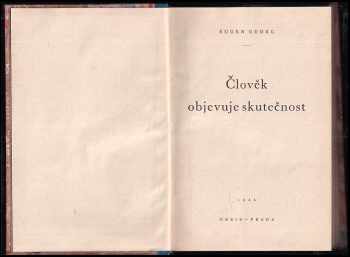 Eugen Georg: Člověk objevuje skutečnost