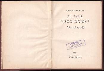 David Garnett: Člověk v zoologické zahradě