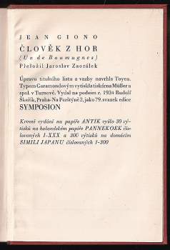 Jean Giono: Člověk z hor