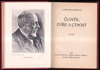 Luigi Pirandello: Člověk, zvíře a ctnost