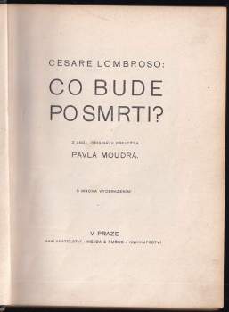 Cesare Lombroso: Co bude po smrti?
