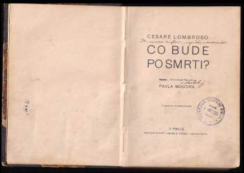 Cesare Lombroso: Co bude po smrti?