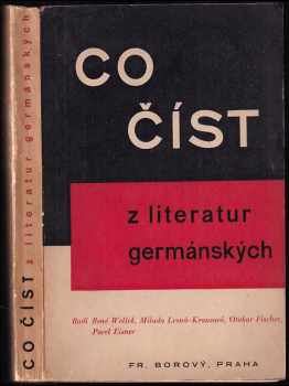 Pavel Eisner: Co číst z literatur germánských posledních deseti let