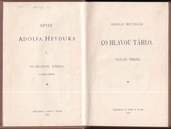 Adolf Heyduk: Co hlavou táhlo